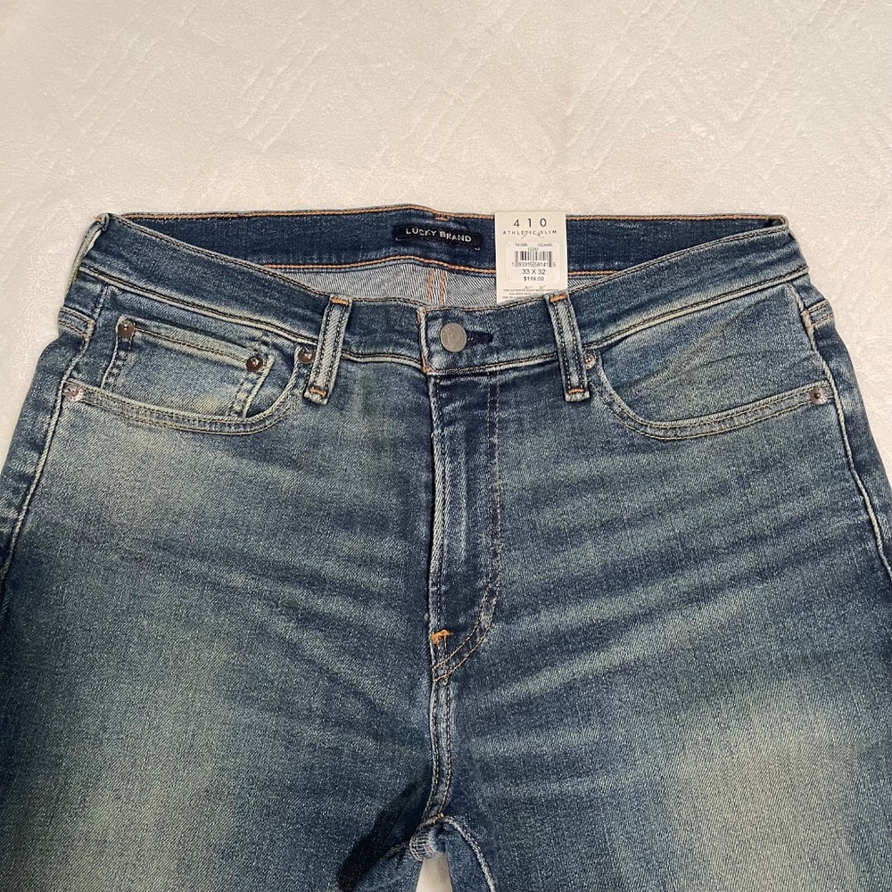 NWT - Lucky Brand Jeans 410 Athletic Slim w/Advanced Stretch fabric Size: W33L32 - Picture 2 of 5